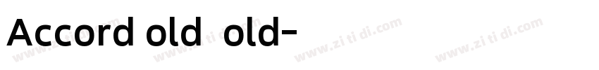 AccordBold Bold字体转换